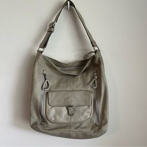 Banana Republic beige leather shoulder bag
